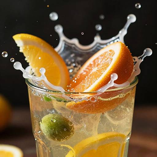 Vibrant Close-Up of Fruity Splash