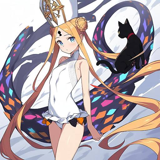 Illustration of Abigail williams (swimsuit foreigner) (second ascension) (fate), fate/grand order in the style of Saiste