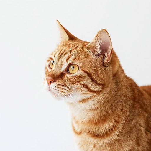 Close-Up Orange Tabby Cat Profile