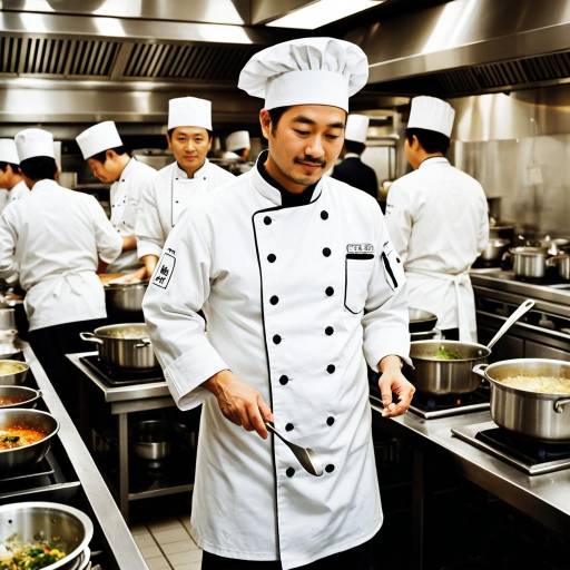 Chef in Busy Restaurant Kitchen