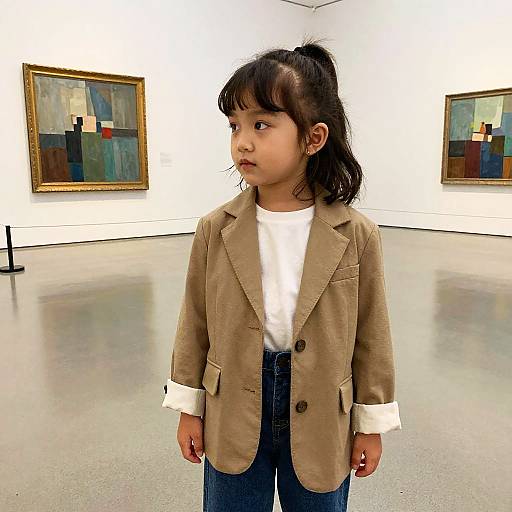 Young Girl with Baby Bangs Fashion