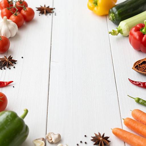 Realistic Healing Table with Vegetables