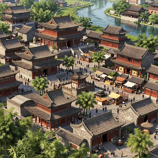 Qing Dynasty Fantasy Cityscape