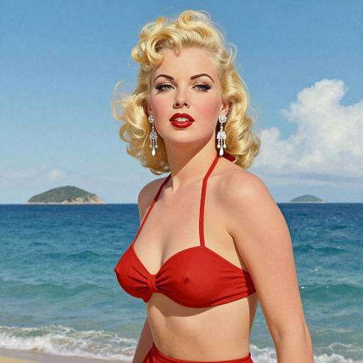 Glamorous Blonde Pin-Up by Crandell