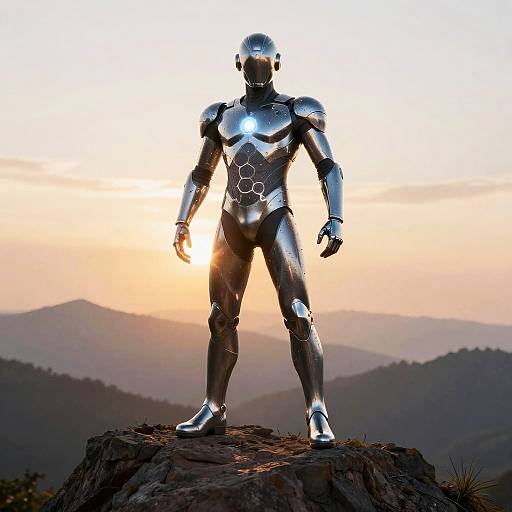Hydrogen Superhero on Mountain Peak