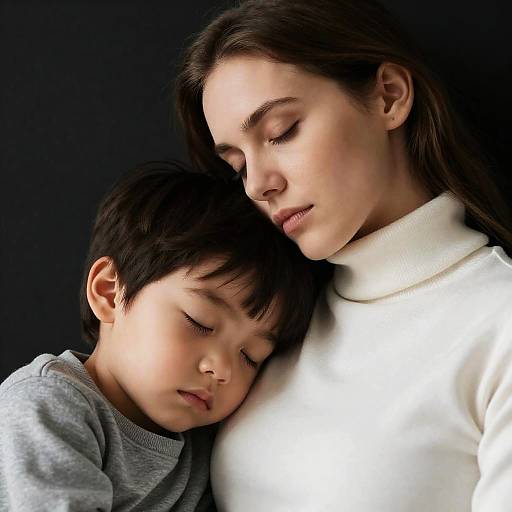 Calm Moments: Mother and Child Sleeping