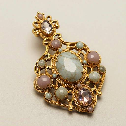 Rococo Style Intricate Gold Jewelry