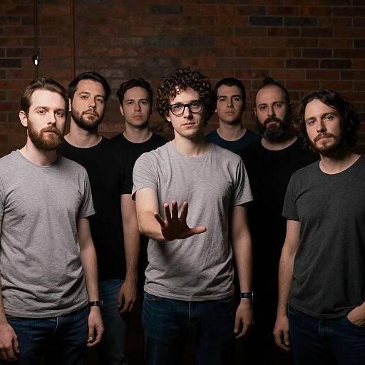 Candid Group Photograph in Dim Light