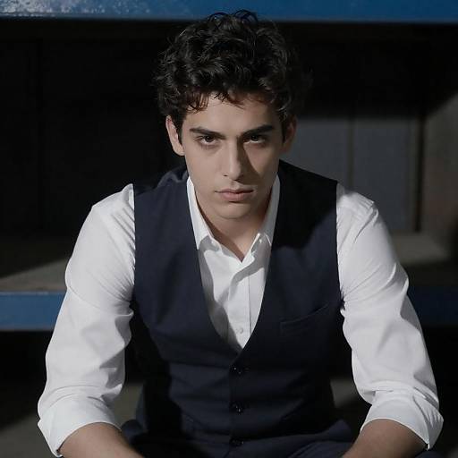 Dramatic Portrait in Industrial Setting