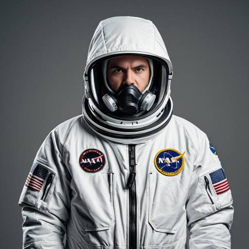 Male Astronaut in White NASA Space Suit