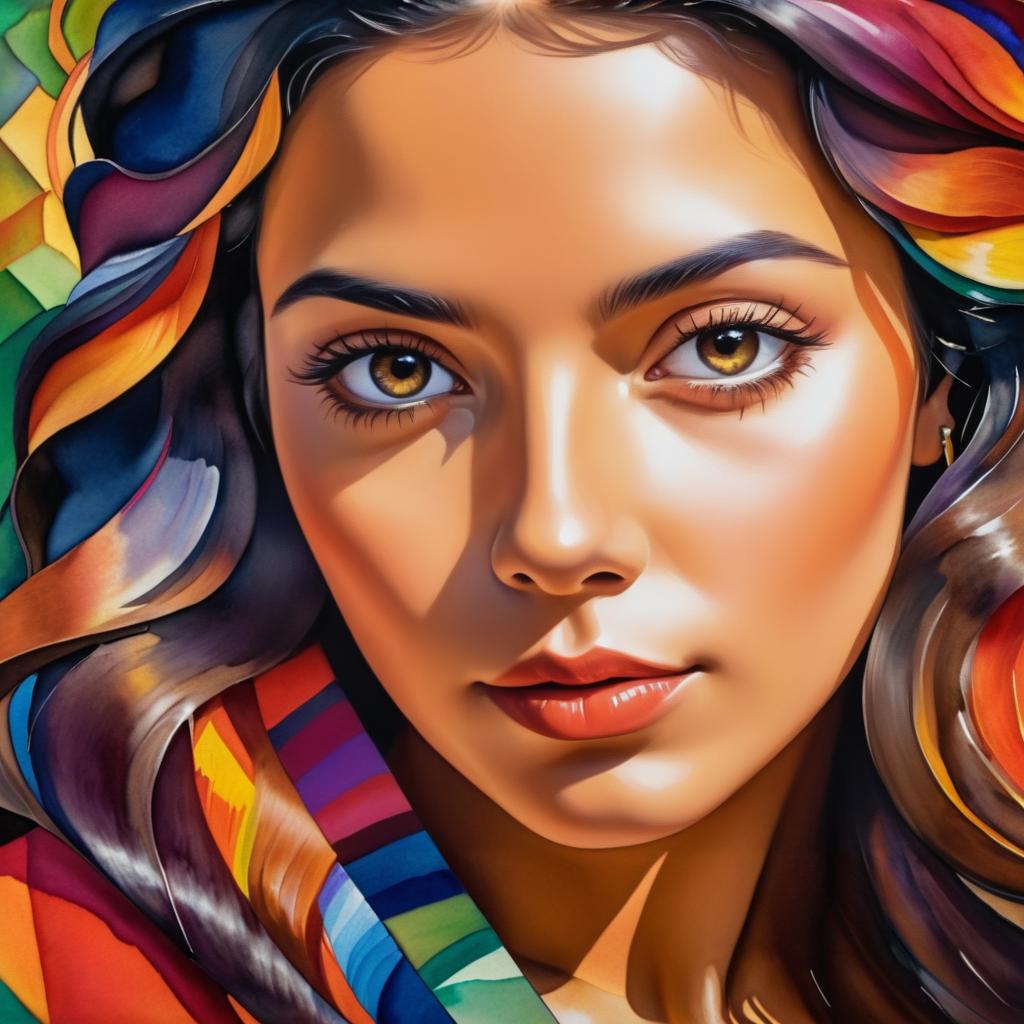 Vibrant Portrait of a Latina Girl