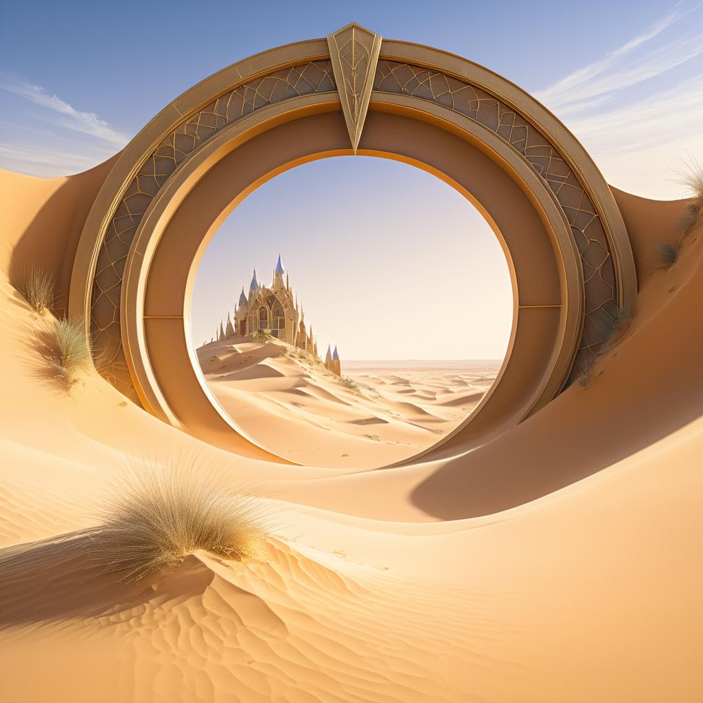 Enchanted Desert Portal in Storybook Style