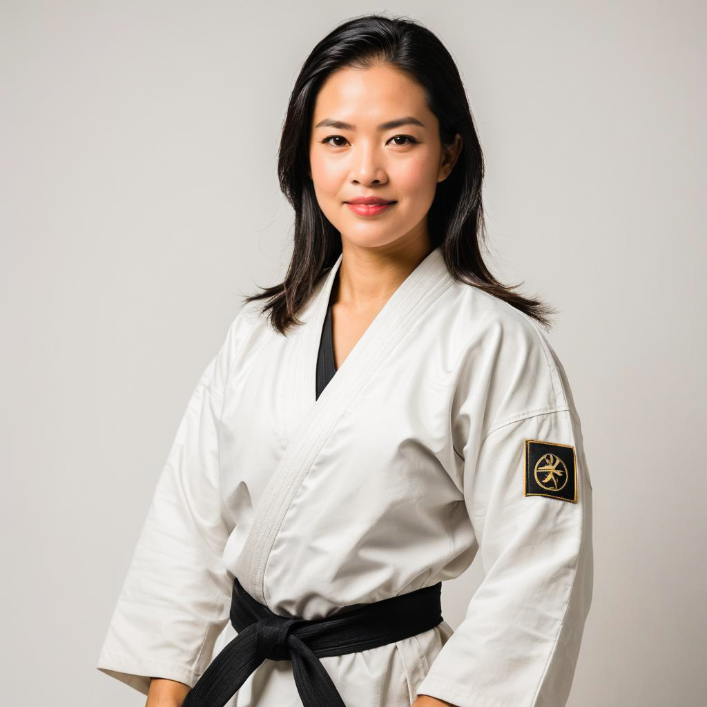 Dynamic Karate Portrait of a Black Belt