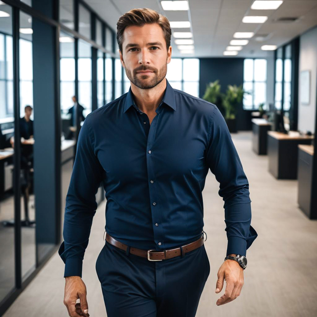 Confident Businessman in Modern Office