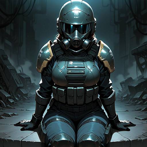 Faceless Female Sci-Fi Assassin