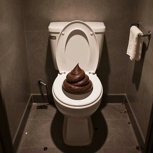 Absurd Dark Humor Toilet Scene
