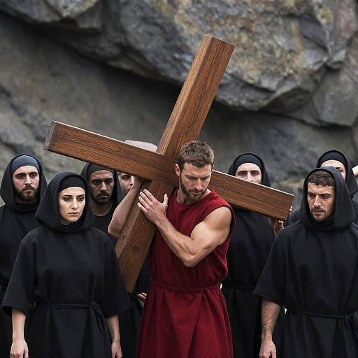 Carrying a Cross: Strength and Solidarity