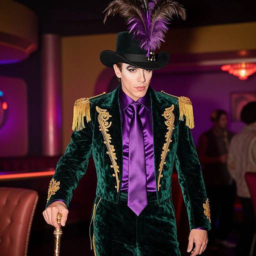 1970s Pimp Costume with Emerald Velvet
