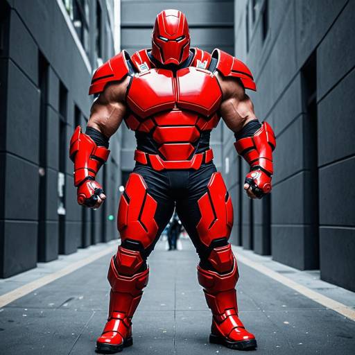 Muscular Juggernaut Cosplay with Glossy Armor
