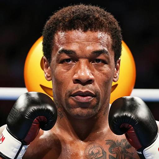 Realistic Cute Mike Tyson Emoji Portrait