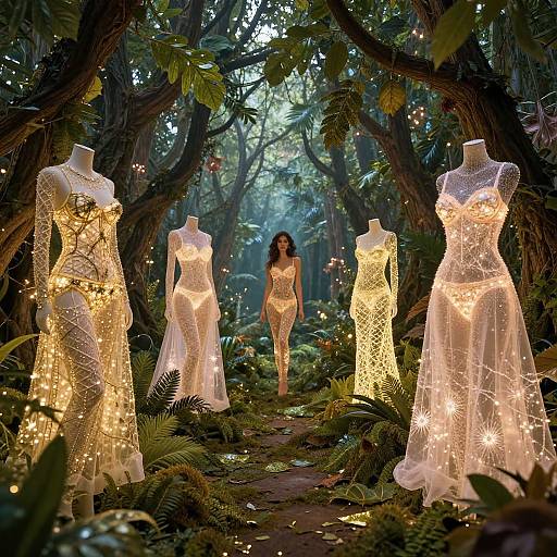 Enchanted Lingerie in Magical Forest