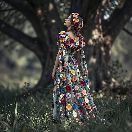 High Fantasy Elf in Flower Dress