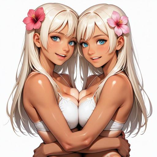 Adorable Dual Persona: SFW Yuri Art