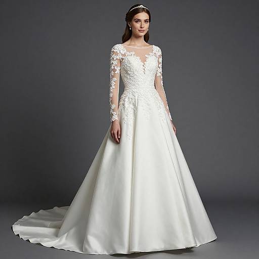 Elegant Fit and Flare Wedding Dress
