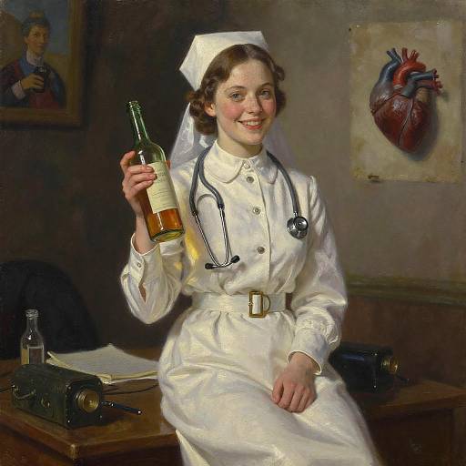 Majestic WWII Nurse Artwork in Detail