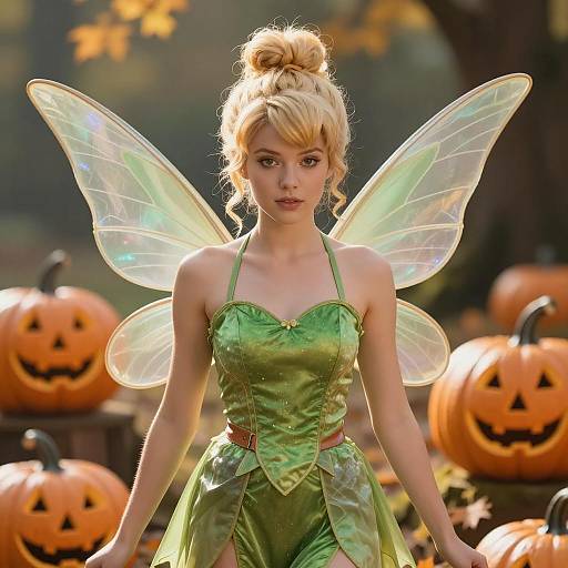 Tinker Bell Halloween Costume in Pumpkin Patch
