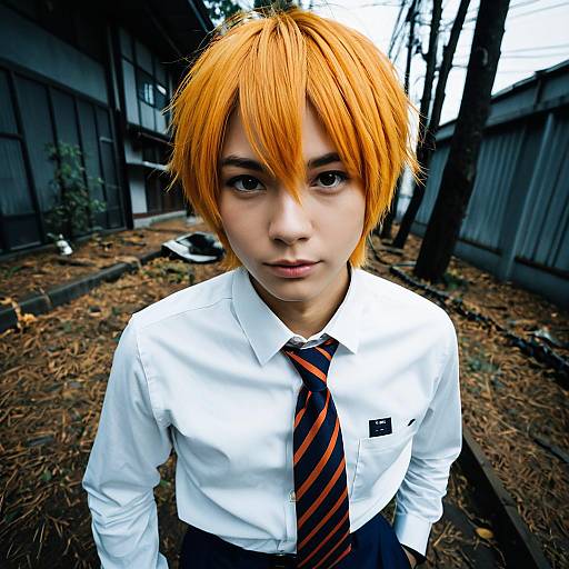 Realistic Denji from Chainsaw Man Cosplay