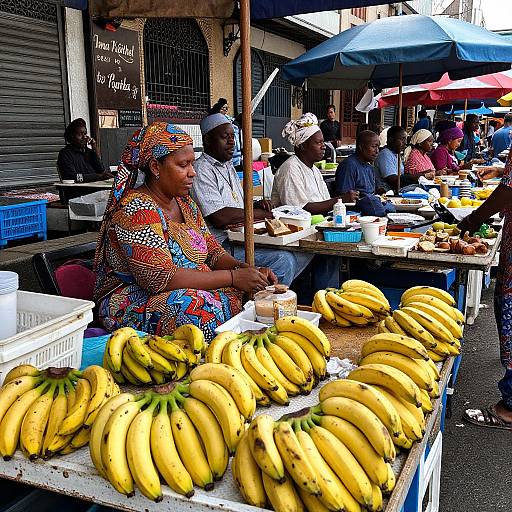 Vibrant Banana Seller at Ima Keithel