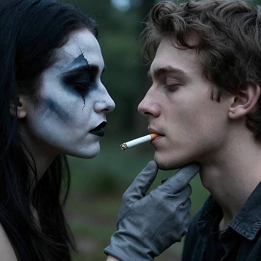 Intense Portrait of Two Unique Characters