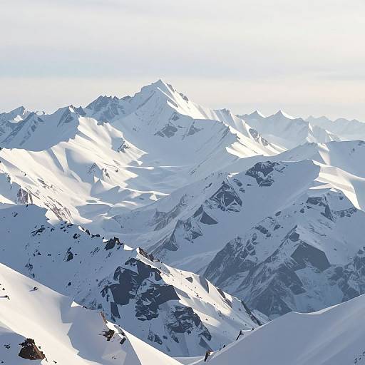 Low-Poly Snow-Covered Mountain Peaks