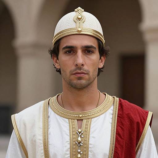 Close-Up of Persian King Costume