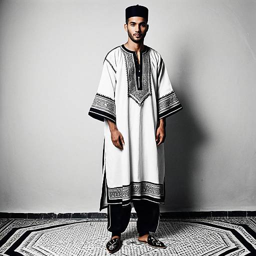 Moroccan Djellaba Vogue Editorial — Balmain Style