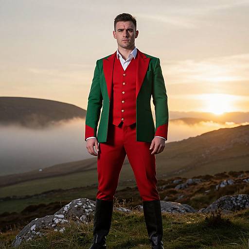 Dramatic Portrait of Irish Warrior