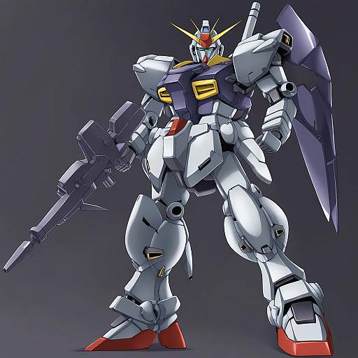 Illustration of Gundam mk ii, gundam in the style of Akatsuki akane