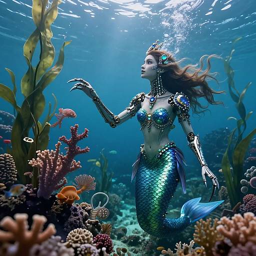 Ethereal Underwater Regal Mermaid