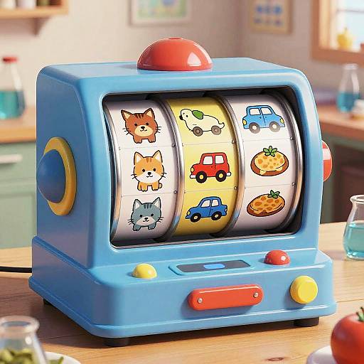 Futuristic Cartoon Randomizer Machine