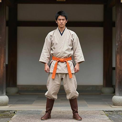 Traditional Martial Arts Costume Portrayal