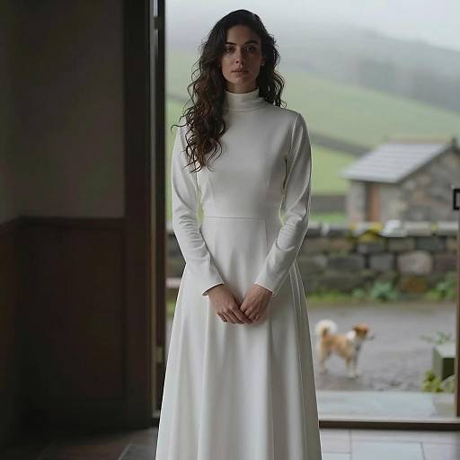 Mysterious Woman in Ethereal Setting