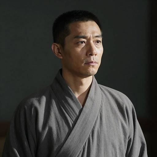 Moody Portrait of a Man in Robe