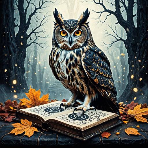 Enchanted Owl: Gothic Ink Surrealism Enchanted Owl: Gothic Ink Surrealism