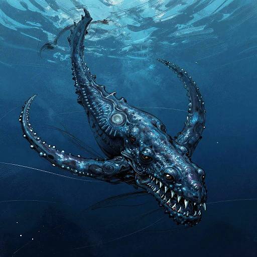 Mythical Kraken Tattoo Sketch