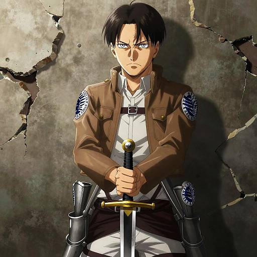 Armored Commander Portrait with Sword