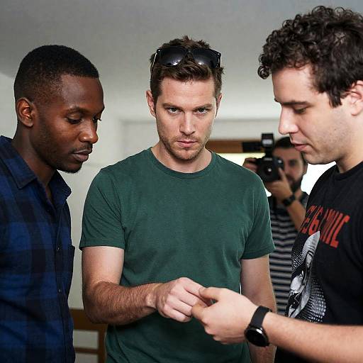 Three Men with Distinct Styles Captured