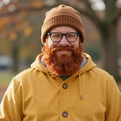 Bearded Man in Dwarf Costume Outdoors