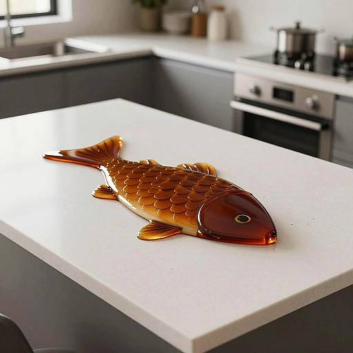 Syrup Spill Shaped Like Fish
