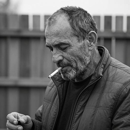 Moody Portrait of a Middle-Aged Man